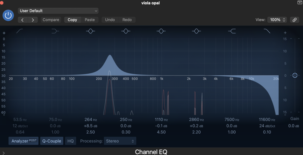 EQ example - audio equalisation