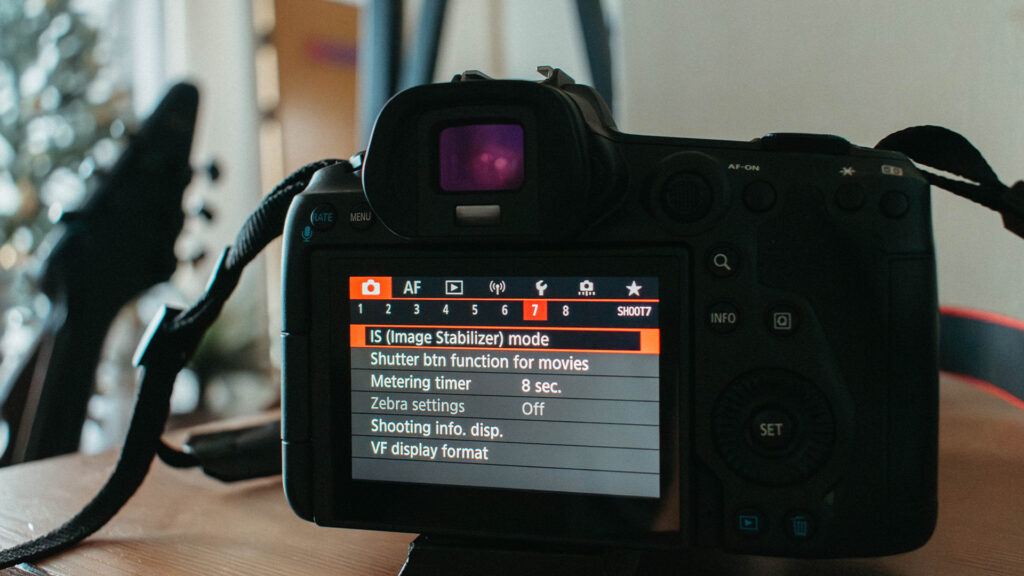 Picture of Canon R5 Image Stabalizer Mode menu 