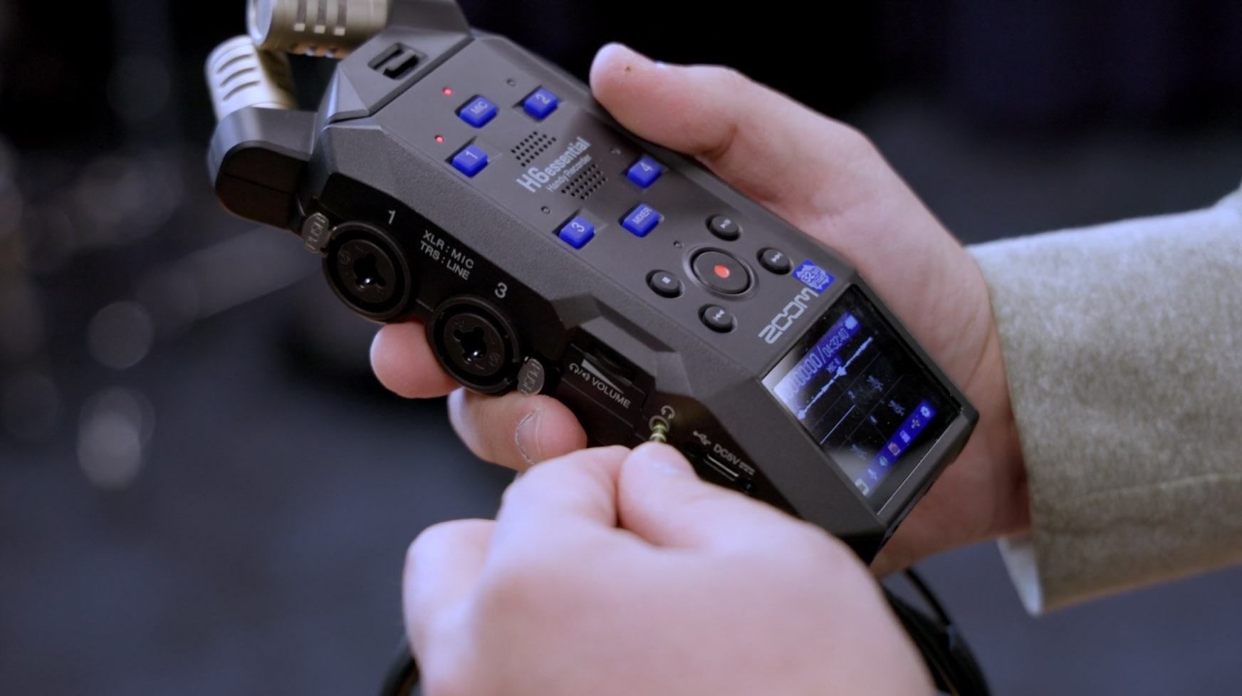 Zoom H6 Essential in Man's Hand
